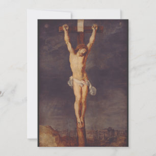 Tarjeta Festiva Cristo muerto en la cruz por Peter Paul Rubens Art