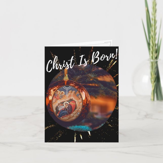 Tarjeta Festiva ¡Cristo nació! (Anverso)
