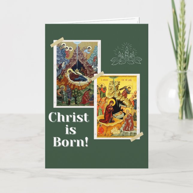 Tarjeta Festiva ¡Cristo nació! (Anverso)