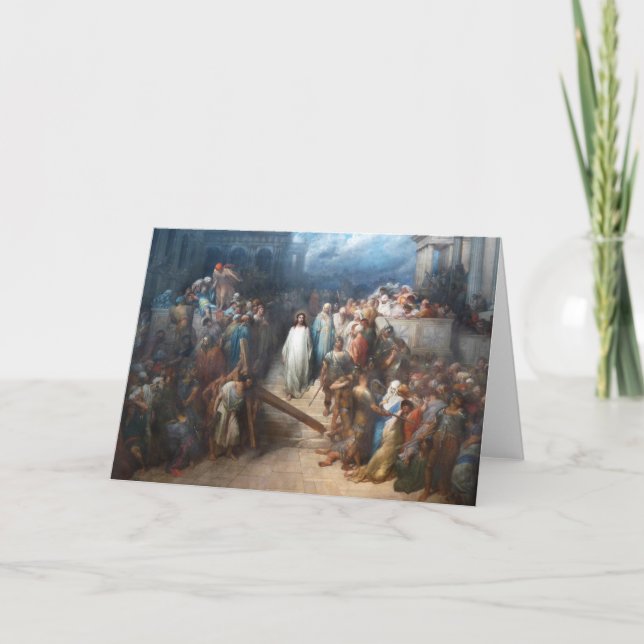Tarjeta Festiva Cristo saliendo del pretorio (Anverso)