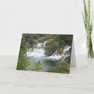 Tarjeta Festiva Croacia, Dalmacia, Parque Nacional Cataratas de Kr