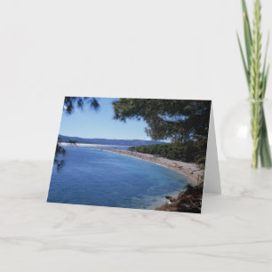 Tarjeta Festiva Croacia, isla de Brac, Bol, playa Golden Cape 2