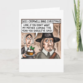 Tarjeta Festiva Cromwell prohíbe a los Navidades