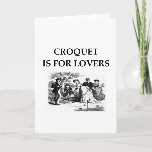 Tarjeta Festiva CROQUET es para los amantes (Anverso)