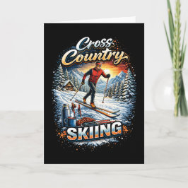 Tarjeta Festiva Cross Country Skiing