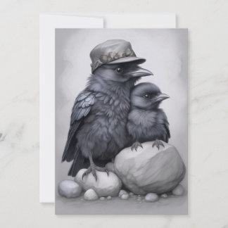 Tarjeta Festiva Crows Rock! Karte für Vatertag, Muttertag, Familie