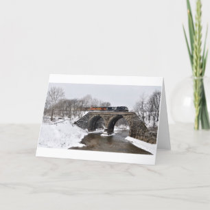 Tarjeta Festiva Cruce de invierno