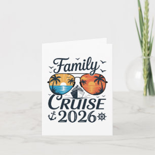 Tarjeta Festiva Crucero Familiar Vacaciones de Verano 2026