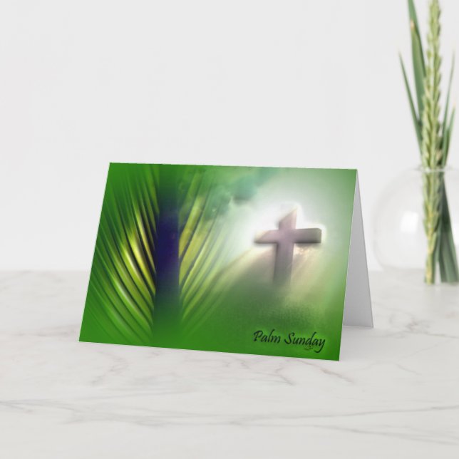 Tarjeta Festiva Cruces y escenas del Domingo de Pascua y Ramos (Anverso)