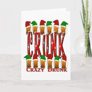 Tarjeta Festiva CRUNK - Navidades ebrios locos