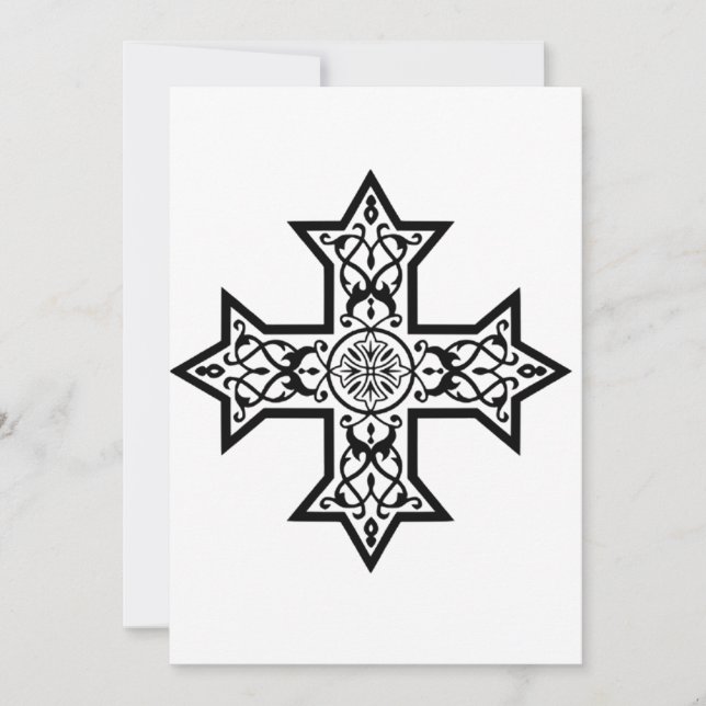 Tarjeta Festiva Cruz copta (Anverso)