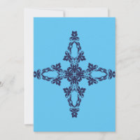 Cruz Cristiana en Arte Azul Celeste