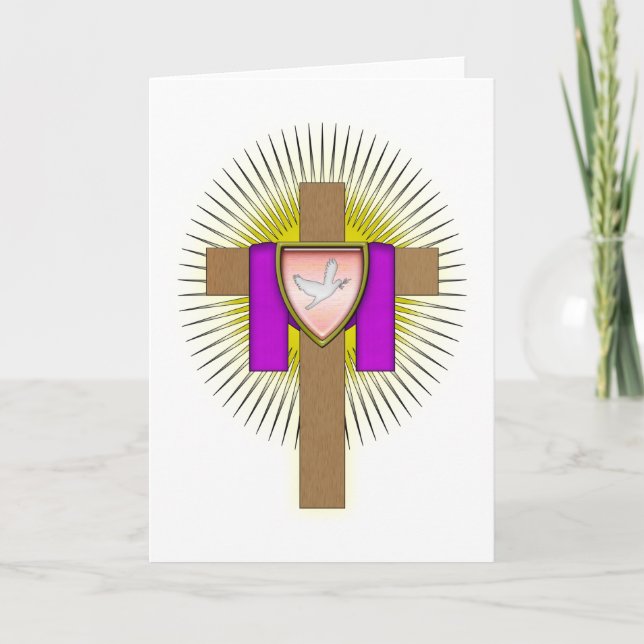 Tarjeta Festiva Cruz de Pascua (Anverso)