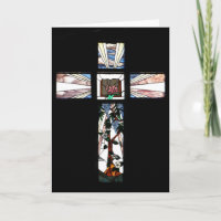 Cruz de vidrio manchado