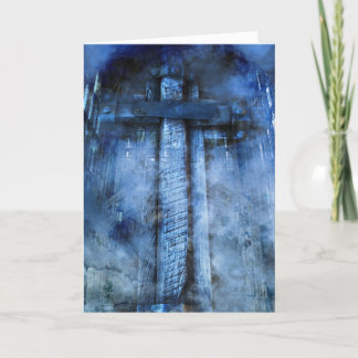 Tarjeta Festiva Cruz del invierno