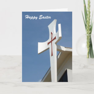 Tarjeta Festiva cruz feliz de Pascua