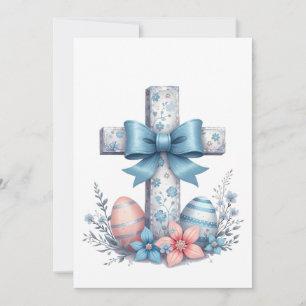 Tarjeta Festiva Cruz Floral Coqueta Jesús Lazo Religión Cristiana