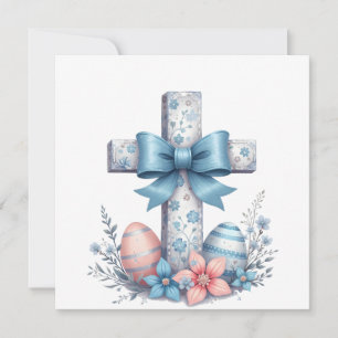 Tarjeta Festiva Cruz Floral Coqueta Jesús Lazo Religión Cristiana