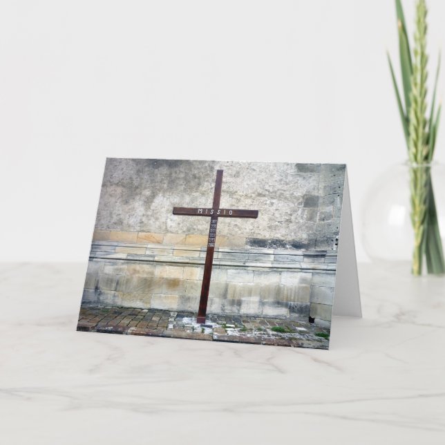 Tarjeta Festiva cruz missio (Anverso)
