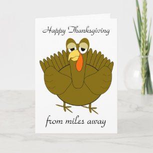 Tarjeta Festiva Cruzando Las Millas, Turquía Feliz Día De Gracias