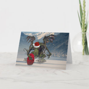 Tarjeta Festiva Cthulhu Santa