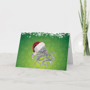 Tarjeta Festiva Cthulhu Santa