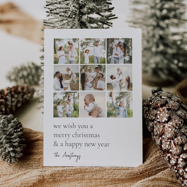 Tarjeta Festiva Cuadrícula mínima | 9 COLLAGE DE FOTOS (Subido por el creador)