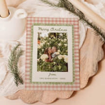 Cuadro verde Cottage Rojo Gingham 