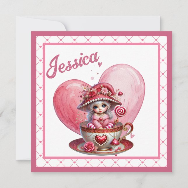 Tarjeta Festiva Cuadros De Tacup (Anverso)