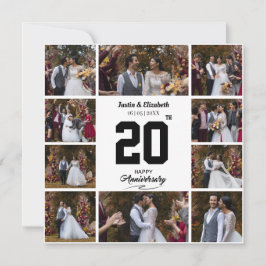 Tarjeta Festiva Cualquier aniversario feliz de 10 fotos