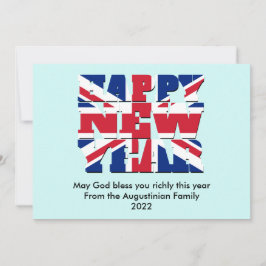 Tarjeta Festiva CUALQUIER AÑO Sindicato Jack UK Christian FELIZ AÑ