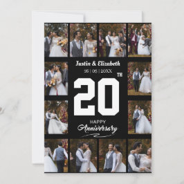 Tarjeta Festiva Cualquier feliz aniversario 12 collage de fotos