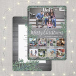 Tarjeta Festiva Cualquier texto 9 Collage de fotos y subtítulos Ma<br><div class="desc">Envía elegantes saludos alegres y comparte 9 de tus fotos favoritas con una tarjeta de vacaciones de collage de fotos personalizados. Todo el texto de esta plantilla es sencillo para el personalizar de incluir cualquier texto, como Feliz Navidad, Felices Fiestas, Saludos de Temporadas, Saludos de Año Nuevo, etc. (IMAGE PLACEMENT...</div>