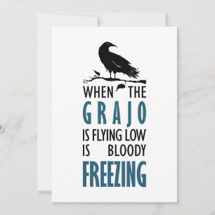 Tarjeta Festiva Cuando el grajo vuela bajo