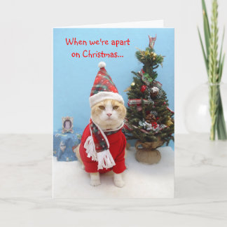 Tarjeta Festiva Cuando estamos separados en navidad…