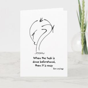 Tarjeta Festiva Cuando la tarea se realiza de antemano, entonces e