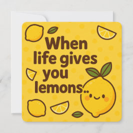 Tarjeta Festiva Cuando la vida te da lémulos - lindo y gracioso