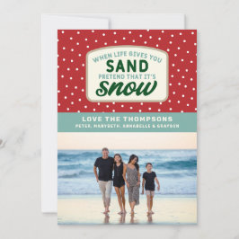 Tarjeta Festiva Cuando la vida te da Navidades de vacaciones en ar