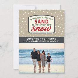 Tarjeta Festiva Cuando la vida te da Navidades de vacaciones en ar