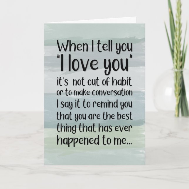 Tarjeta Festiva Cuando le digo te amo… (Anverso)