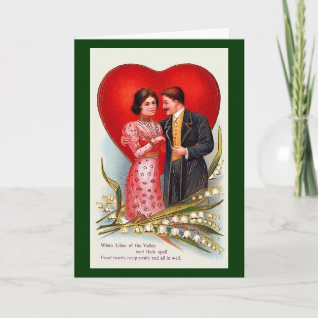Tarjeta Festiva Cuando los lirios del valle echaron su encanto (Anverso)
