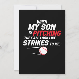 Tarjeta Festiva Cuando Mi Hijo Está Lanzando, Todos Parecen Huelga