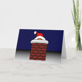 Tarjeta Festiva Cuando Santa se agarró