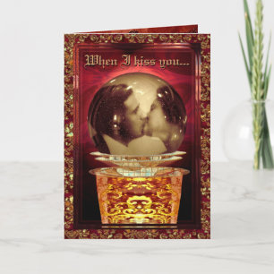 Tarjeta Festiva Cuando te beso Personalizable