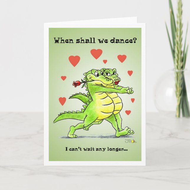 Tarjeta Festiva ¿Cuándo vamos a bailar? (Anverso)