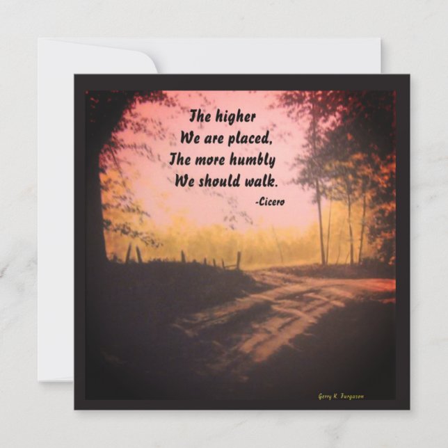 TARJETA FESTIVA CUANTO MÁS ALTO NOS COLOQUEN CICERO (Anverso)