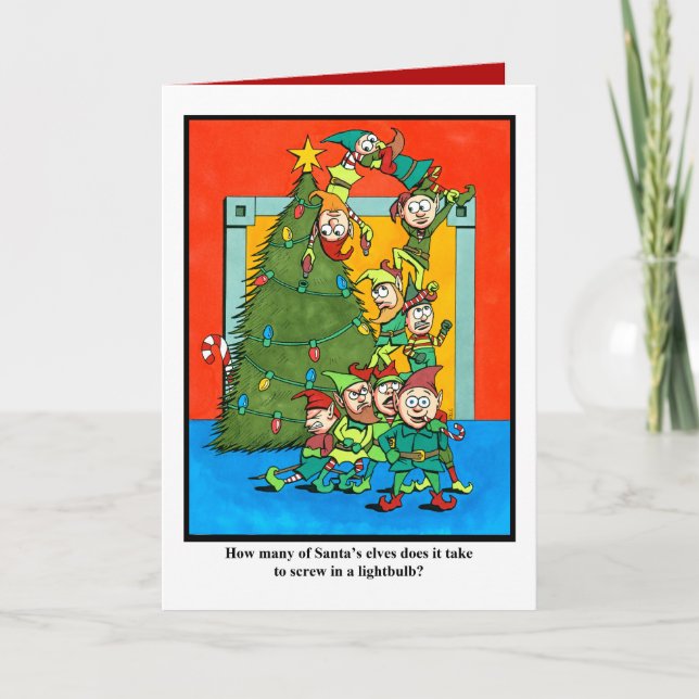 Tarjeta Festiva ¿Cuántos duendes toma? (Anverso)