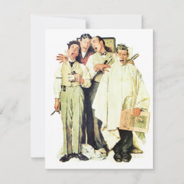 Tarjeta Festiva Cuarteto del Barbershop 1936 Norman Rockwell
