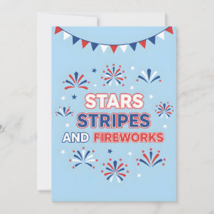 Tarjeta Festiva Cuatro de Julio Permanece Brillante América Patrió