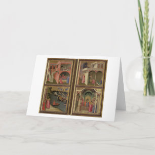 Tarjeta Festiva Cuatro escenas a partir de la vida de San Nicolás: